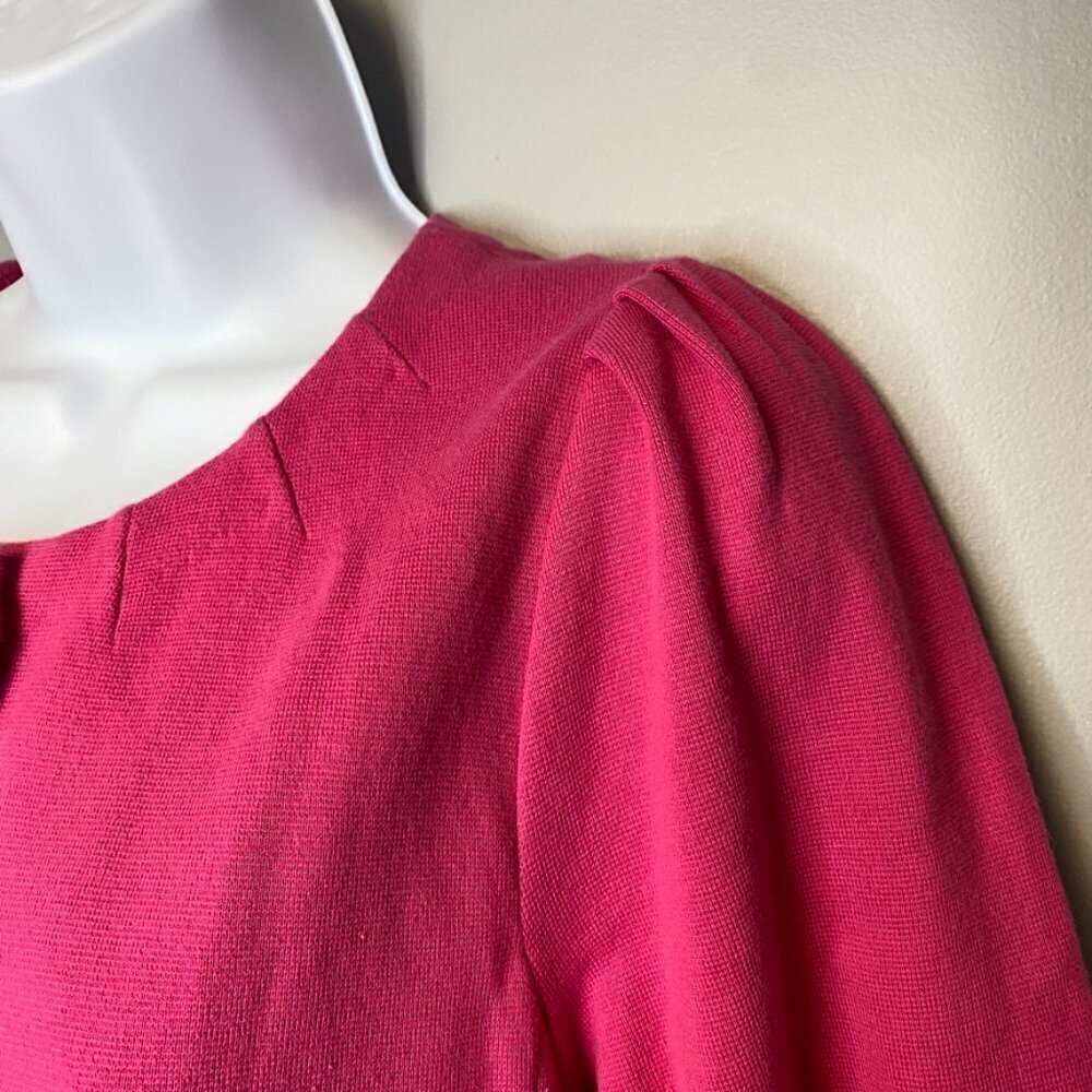 Anne Klein Pink Puff Sleeve Button-Up Stretch Jacket Women's Size M - Picture 2 of 6